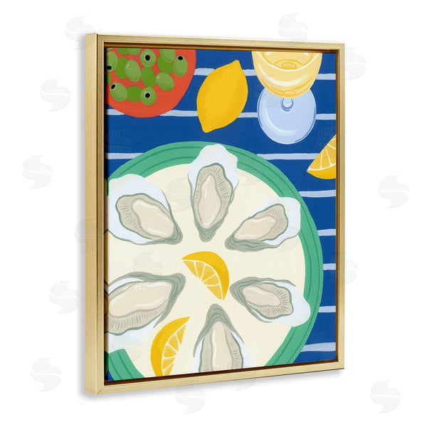 Stupell Industries Courtney Haley | Oyster Plate On Stripes