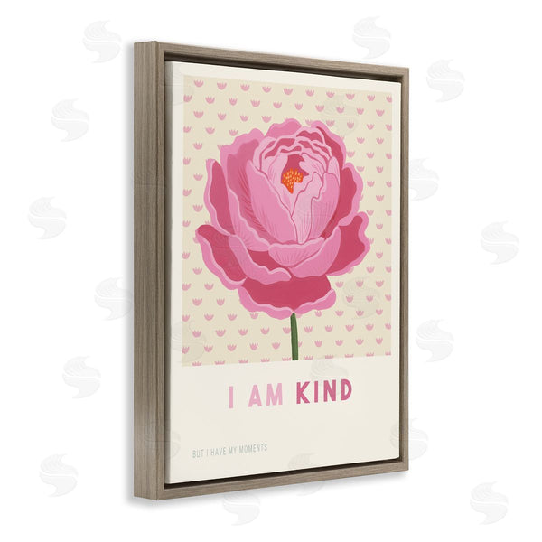 Stupell Industries Courtney Haley | Peony I Am Kind Affirmation