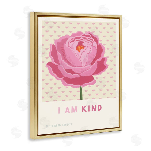 Stupell Industries Courtney Haley | Peony I Am Kind Affirmation