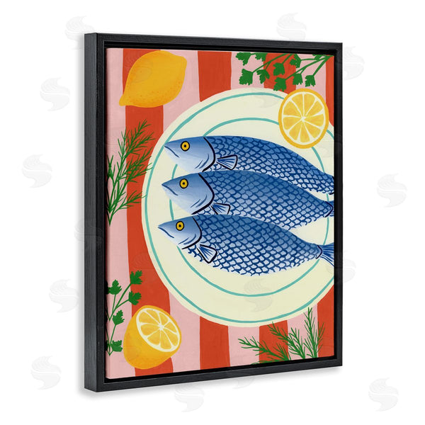 Stupell Industries Courtney Haley | Seafood & Herbs On Stripes