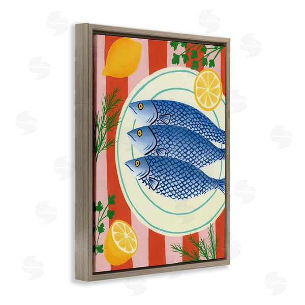 Stupell Industries Courtney Haley | Seafood & Herbs On Stripes