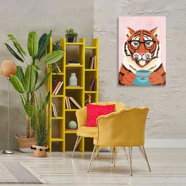 Stupell Industries Courtney Haley | Tiger And Bubble Tea Mug Wall Art