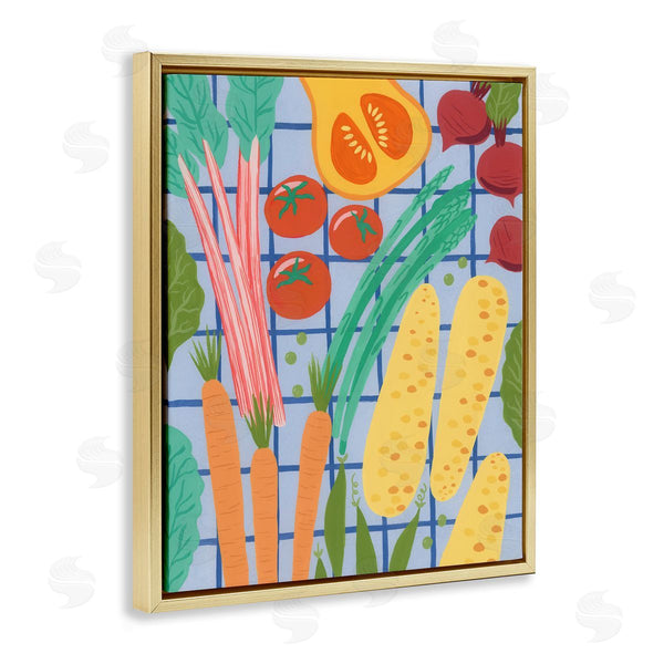 Stupell Industries Courtney Haley | Veggie Harvest On Checkered