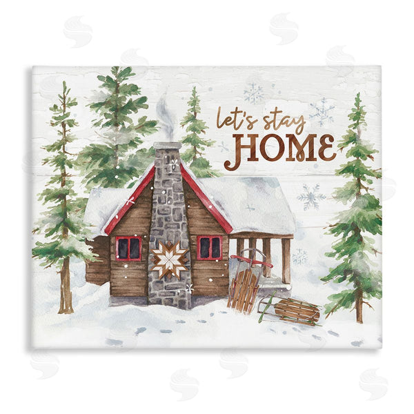 stupell industries Courtney Morgenstern | Cozy Winter Cabin Phrase Wall Art