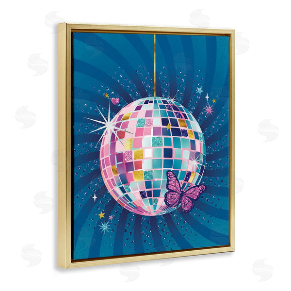 Stupell Industries Courtney Morgenstern | Disco Ball With Butterfly