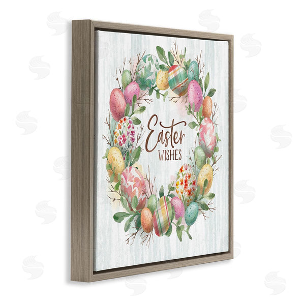 Stupell Industries Courtney Morgenstern | Easter Wishes Wreath Wall Art