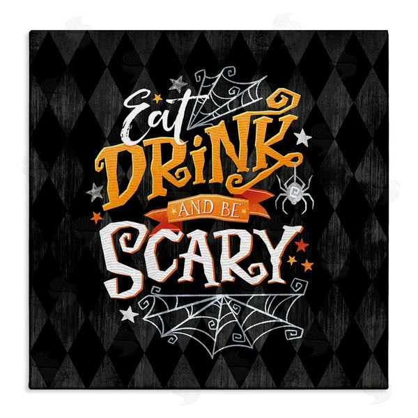 stupell industries Courtney Morgenstern | Eat Drink Be Scary Halloween Pattern Wall Art