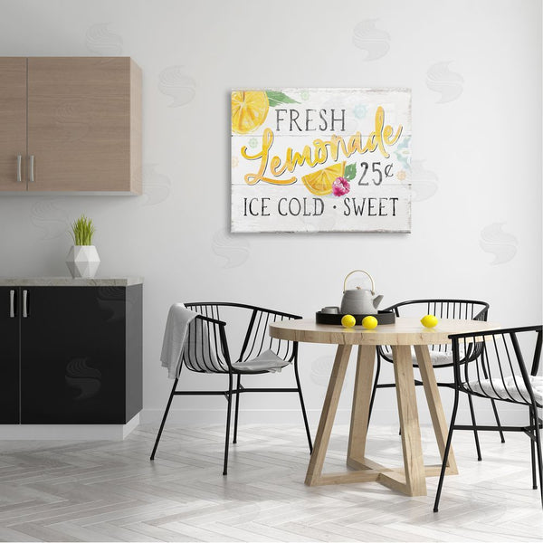 Stupell Industries Courtney Morgenstern | Fresh Lemonade Rustic Country Citrus Fruit Sign Wall Art
