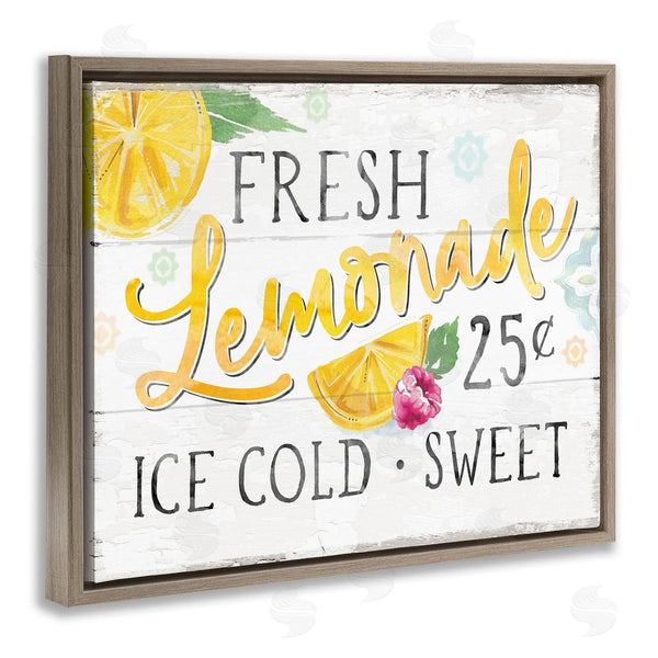Stupell Industries Courtney Morgenstern | Fresh Lemonade Rustic Country Citrus Fruit Sign Wall Art