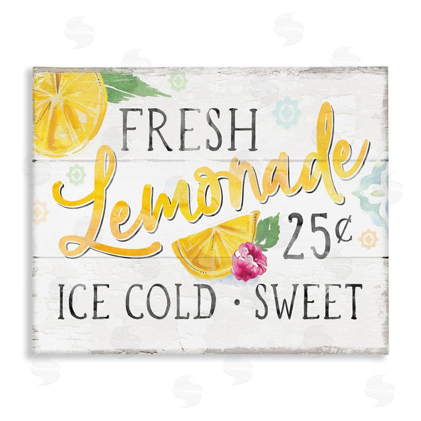 stupell industries Courtney Morgenstern | Fresh Lemonade Rustic Country Citrus Fruit Sign Wall Art