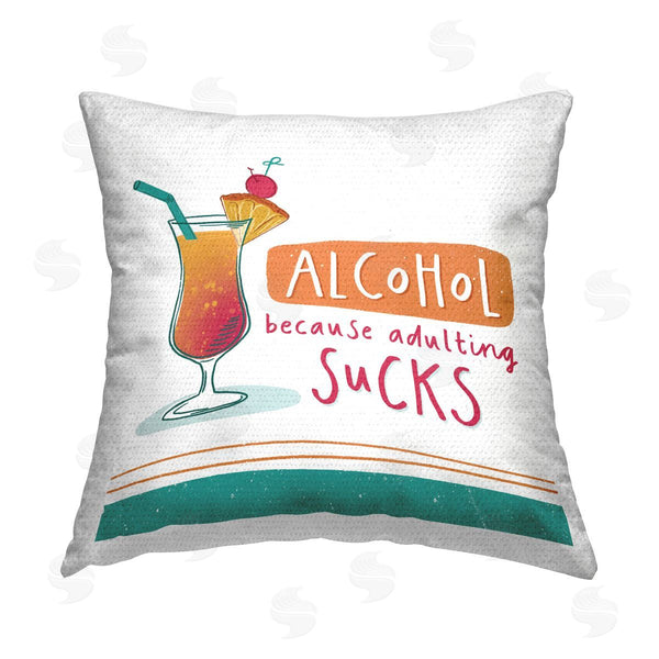 Stupell Industries Courtney Morgenstern | Funny Adulting Phrase Printed Throw Pillow