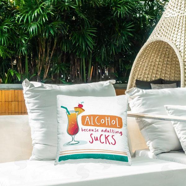 Stupell Industries Courtney Morgenstern | Funny Adulting Phrase Printed Throw Pillow