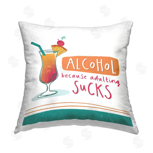 stupell industries Courtney Morgenstern | Funny Adulting Phrase Printed Throw Pillow