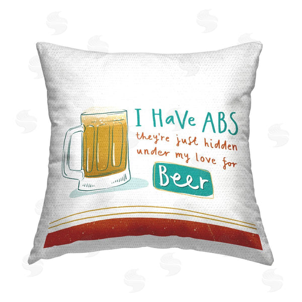 Stupell Industries Courtney Morgenstern | Funny Beer Phrase Printed Throw Pillow