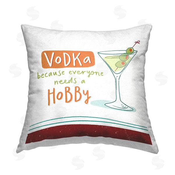 Stupell Industries Courtney Morgenstern | Funny Vodka Phrase Printed Throw Pillow