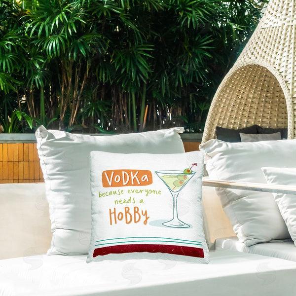 Stupell Industries Courtney Morgenstern | Funny Vodka Phrase Printed Throw Pillow