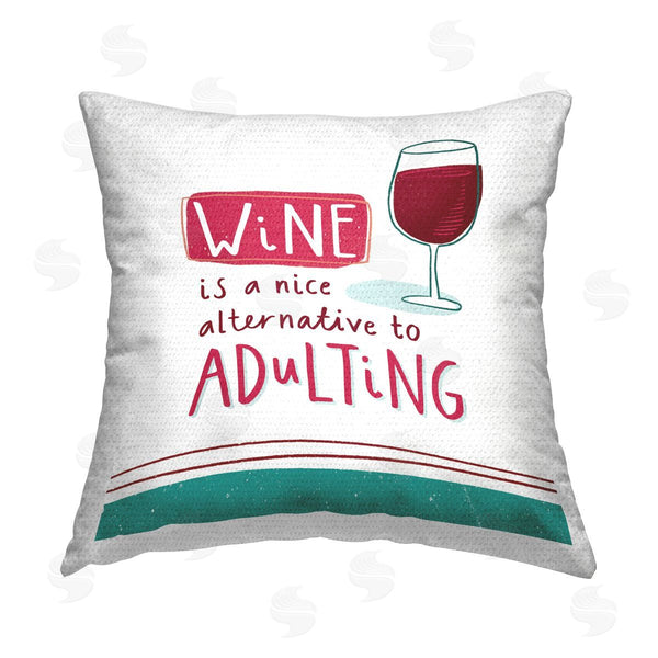 Stupell Industries Courtney Morgenstern | Funny Wine Phrase Printed Throw Pillow