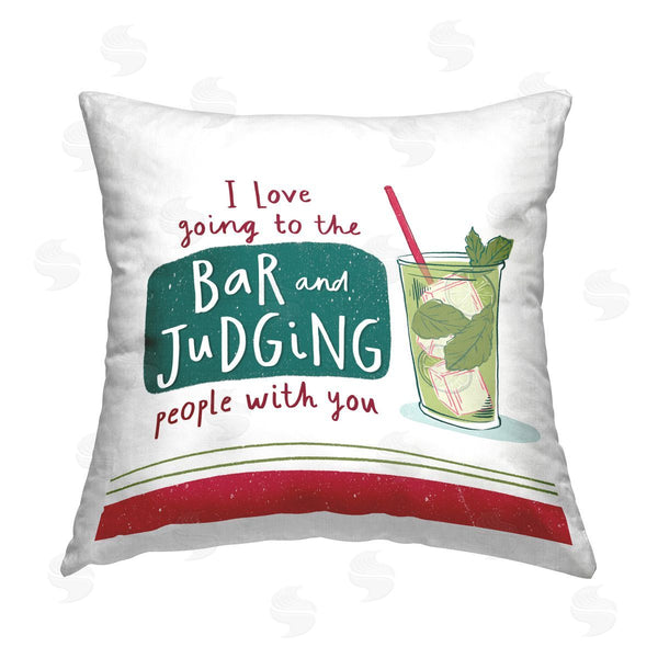 stupell industries Courtney Morgenstern | Judging You Humor Printed Throw Pillow