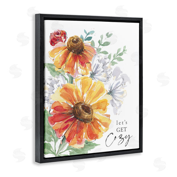 Stupell Industries Courtney Morgenstern | Let's Get Cozy Diversified Spring Daisy Rose Arrangement Wall Art