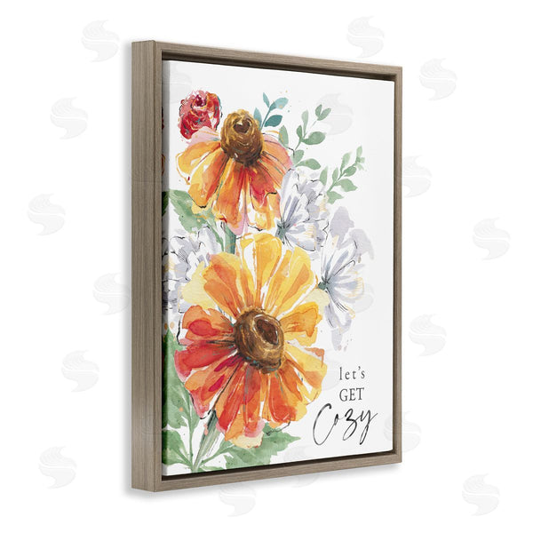 Stupell Industries Courtney Morgenstern | Let's Get Cozy Diversified Spring Daisy Rose Arrangement Wall Art