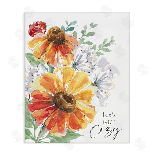 stupell industries Courtney Morgenstern | Let's Get Cozy Diversified Spring Daisy Rose Arrangement Wall Art