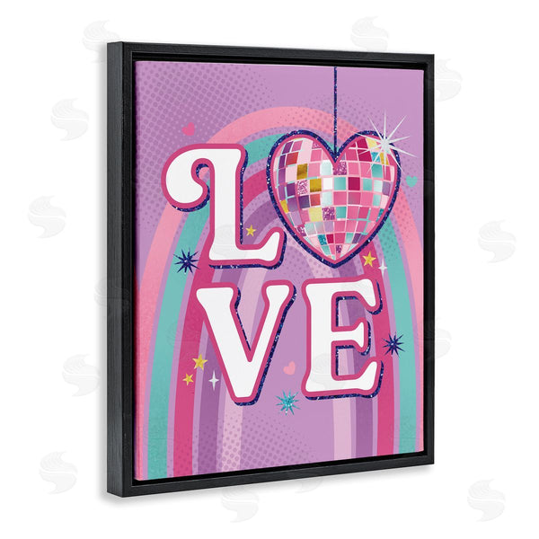Stupell Industries Courtney Morgenstern | Love Disco Heart Rainbow