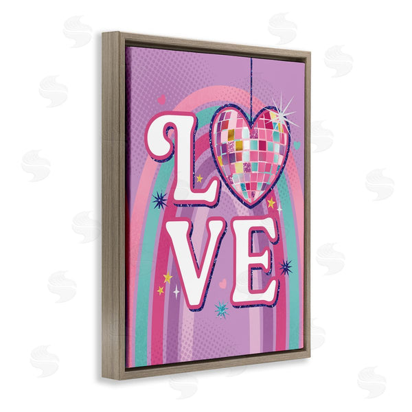 Stupell Industries Courtney Morgenstern | Love Disco Heart Rainbow