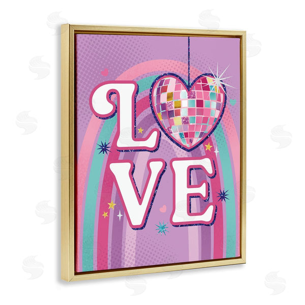 Stupell Industries Courtney Morgenstern | Love Disco Heart Rainbow