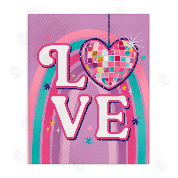 stupell industries Courtney Morgenstern | Love Disco Heart Rainbow