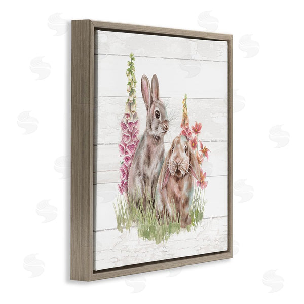 Stupell Industries Courtney Morgenstern | Rabbits & Country Florals Wall Art