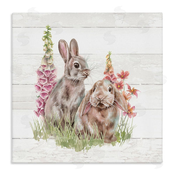 stupell industries Courtney Morgenstern | Rabbits & Country Florals Wall Art