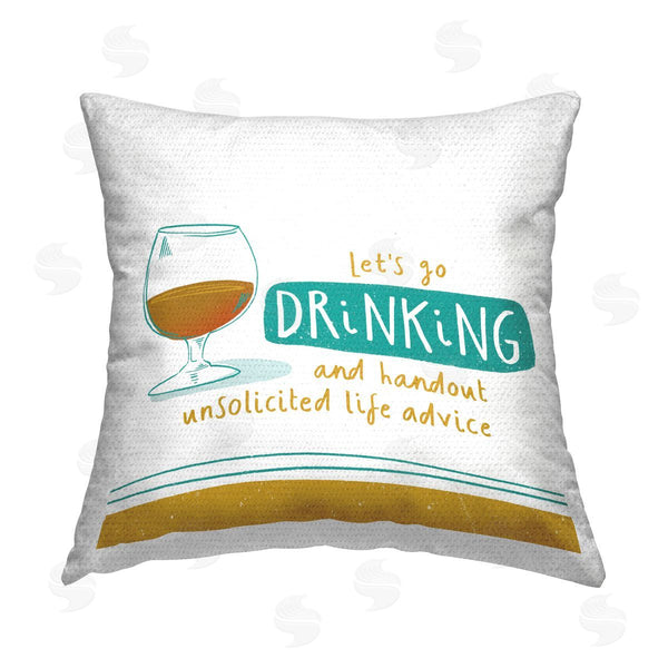 Stupell Industries Courtney Morgenstern | Unsolicited Life Advice Printed Throw Pillow