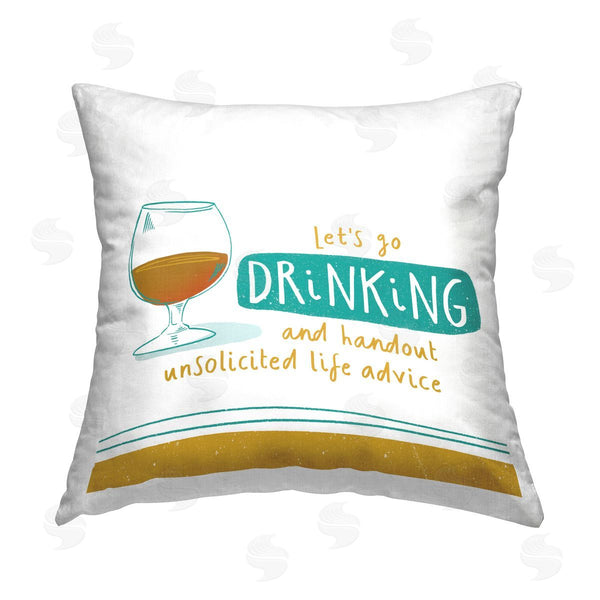 stupell industries Courtney Morgenstern | Unsolicited Life Advice Printed Throw Pillow