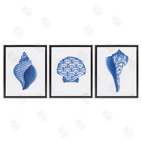 Stupell Industries Courtney Prahl | Blue Chinoiserie Seashells Wall Art