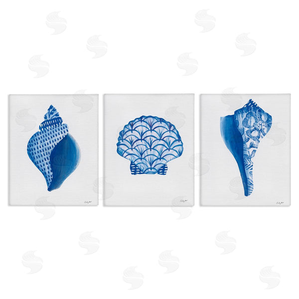 stupell industries Courtney Prahl | Blue Chinoiserie Seashells Wall Art