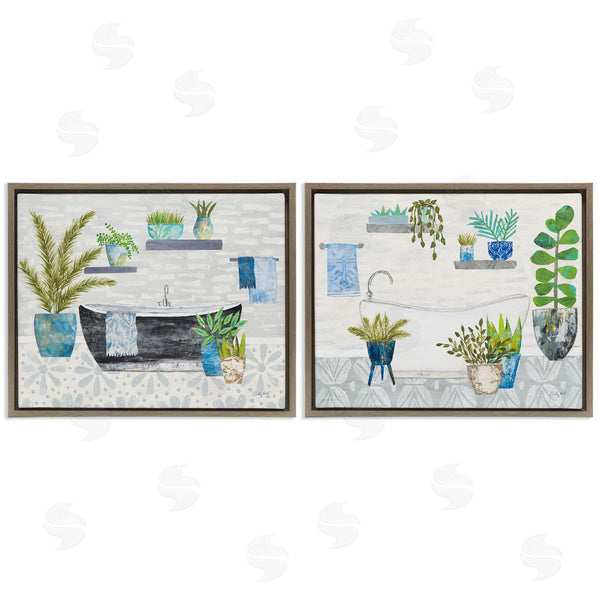 Stupell Industries Courtney Prahl | Charming Botanical Bathroom Wall Art