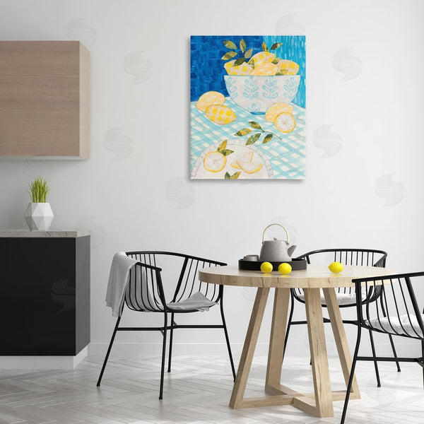 Stupell Industries Courtney Prahl | Patterned Lemons Tablescape Wall Art
