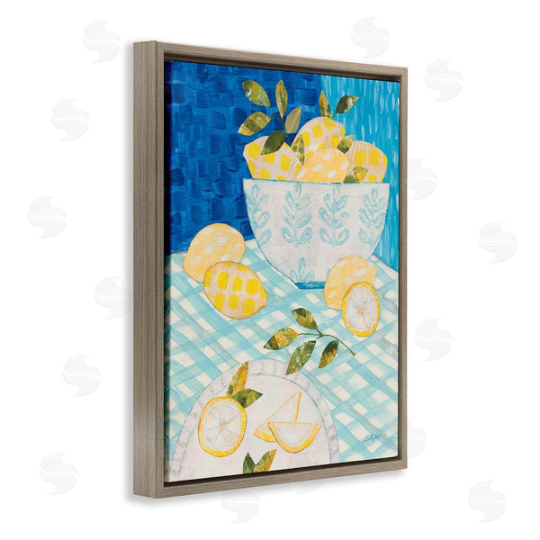 Stupell Industries Courtney Prahl | Patterned Lemons Tablescape Wall Art