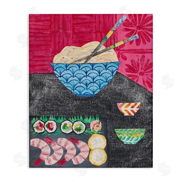 Stupell Industries Courtney Prahl | Patterned Sushi Tablescape Wall Art