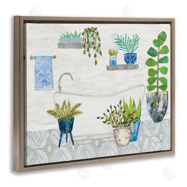 Stupell Industries Courtney Prahl | Rustic Botanical Bathroom