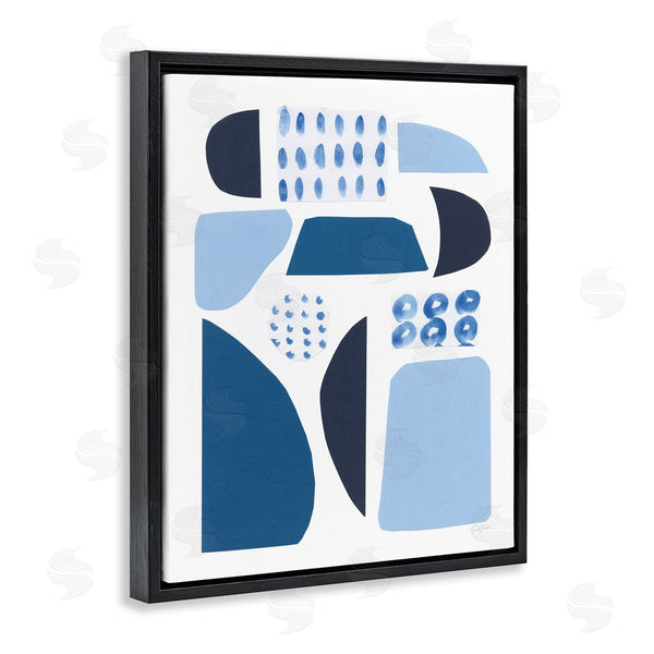Stupell Industries Courtney Prahl | Shades Of Blue Abstract Shapes Collage Design