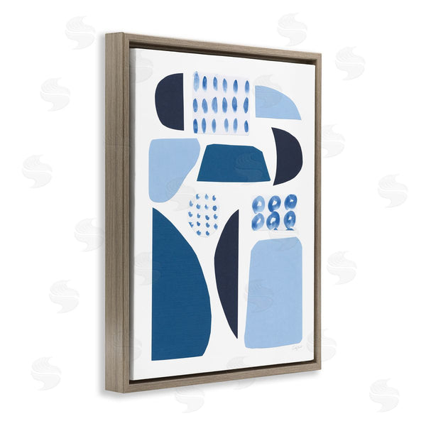 Stupell Industries Courtney Prahl | Shades Of Blue Abstract Shapes Collage Design