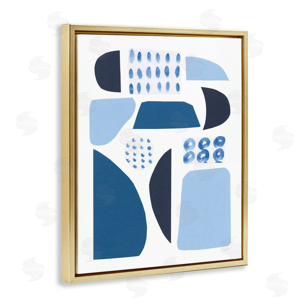 Stupell Industries Courtney Prahl | Shades Of Blue Abstract Shapes Collage Design