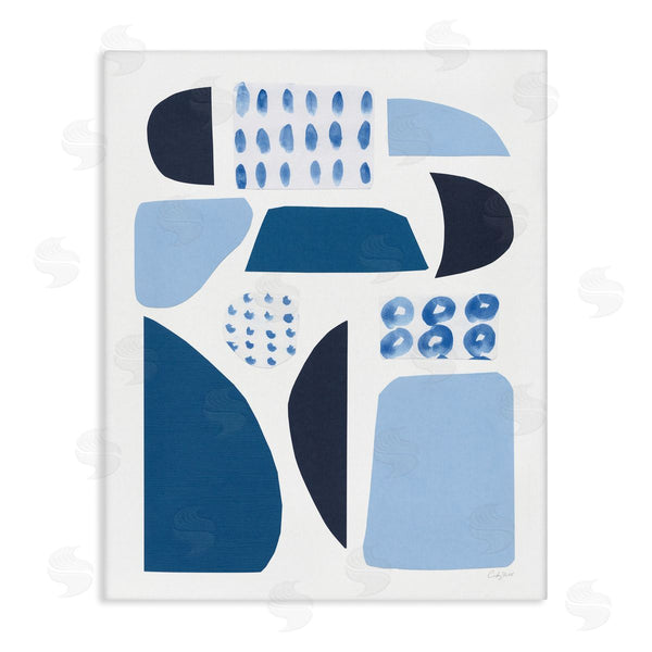 stupell industries Courtney Prahl | Shades of Blue Abstract Shapes Collage Design