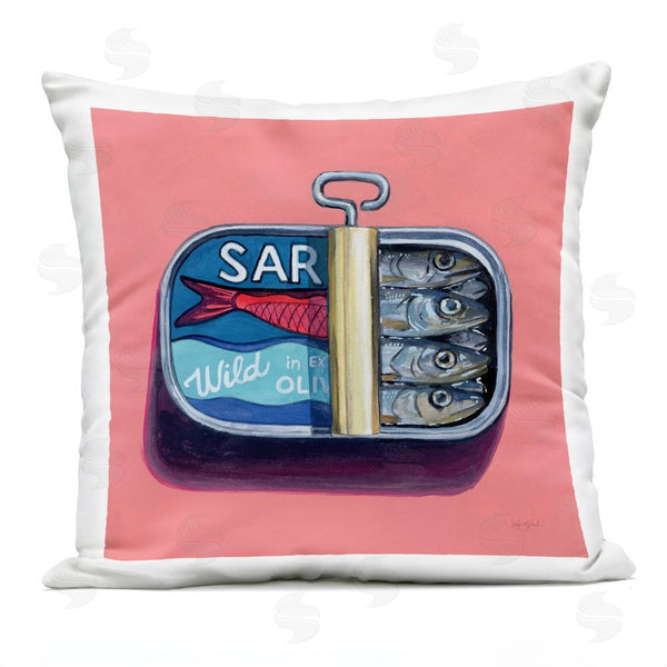 Stupell Industries Courtney Prahl | Wild Sardines On Pink Throw Pillow