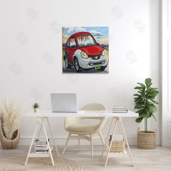 Stupell Industries CR Townsend | Chickens Driving Car Wall Art