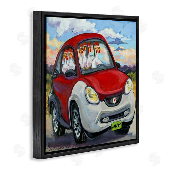 Stupell Industries CR Townsend | Chickens Driving Car Wall Art