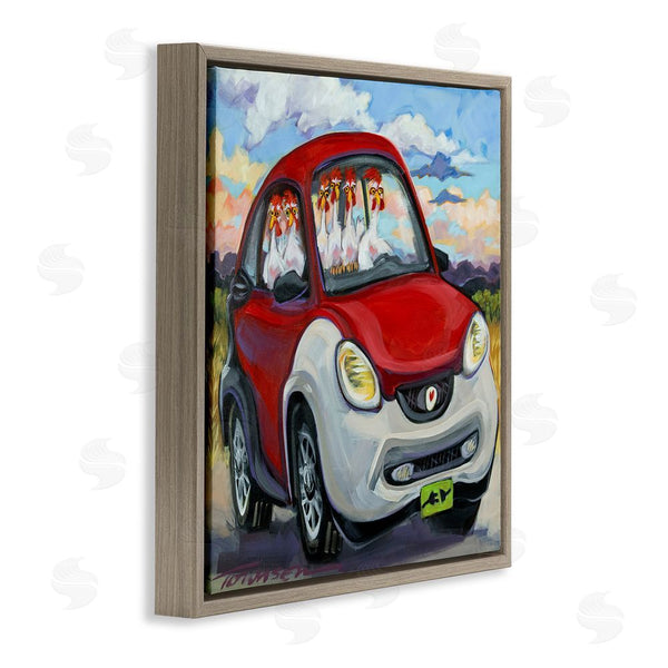 Stupell Industries CR Townsend | Chickens Driving Car Wall Art