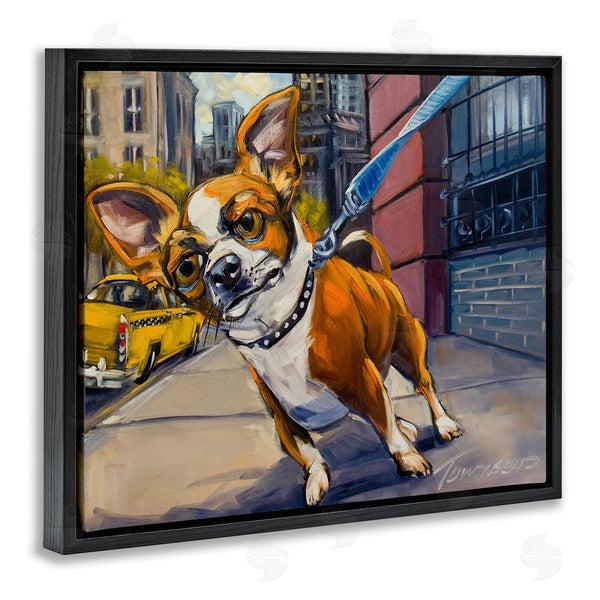 Stupell Industries CR Townsend | City Dog Walk Pet Painting
