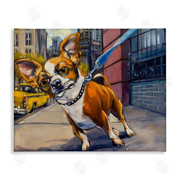 stupell industries CR Townsend | City Dog Walk Pet Painting